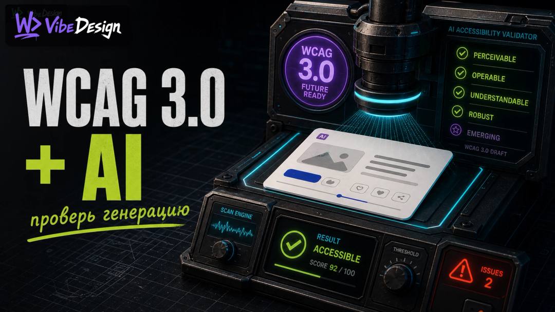 WCAG 3.0 и AI-генерация: как проверять доступность того что нарисовал не ты - обложка