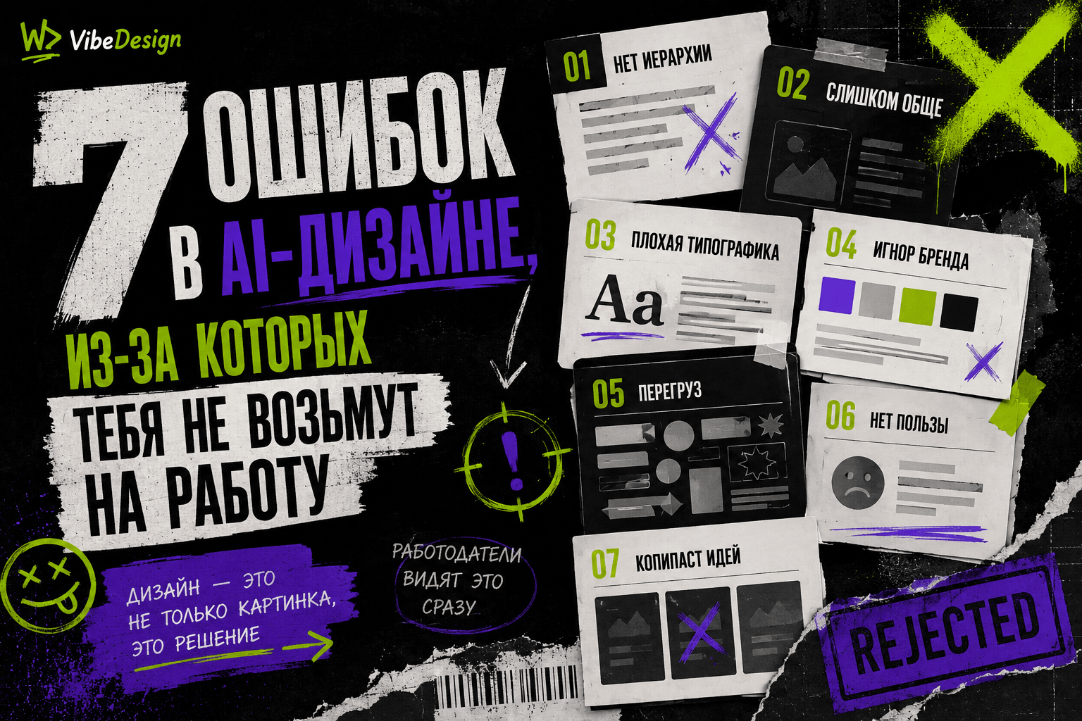 7 ошибок в AI-дизайне, из-за которых тебя не возьмут на работу — обложка