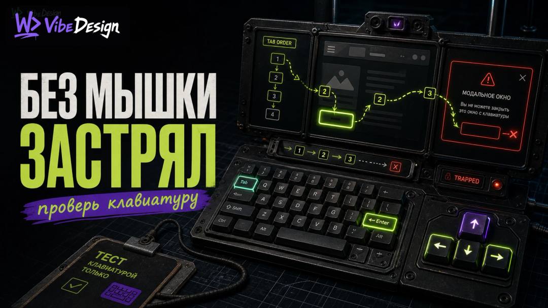 Go through your website without a mouse. You will probably be stuck on the third screen - обложка