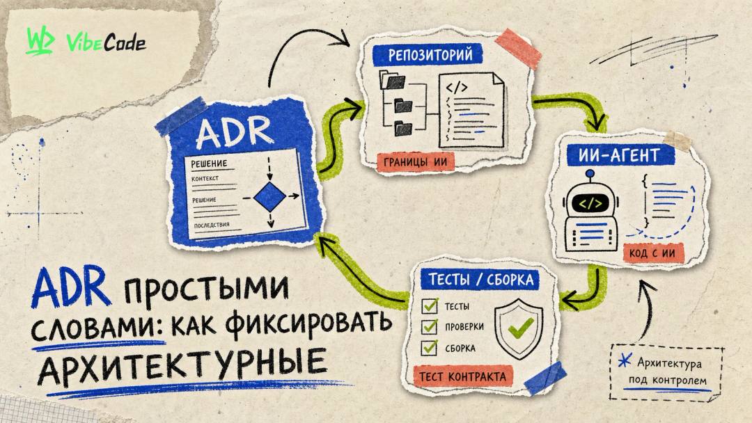 ADR in simple words: how to fix architectural solutions so that AI does not break the project - обложка