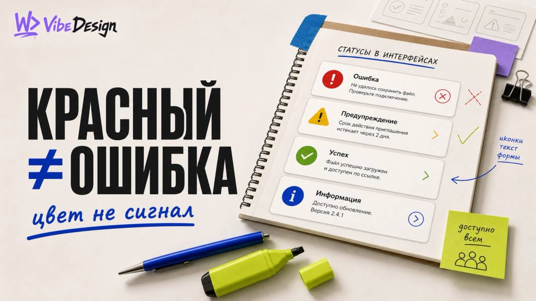 Is red a mistake? Not for everyone. Why color should not be used as a single signal - обложка