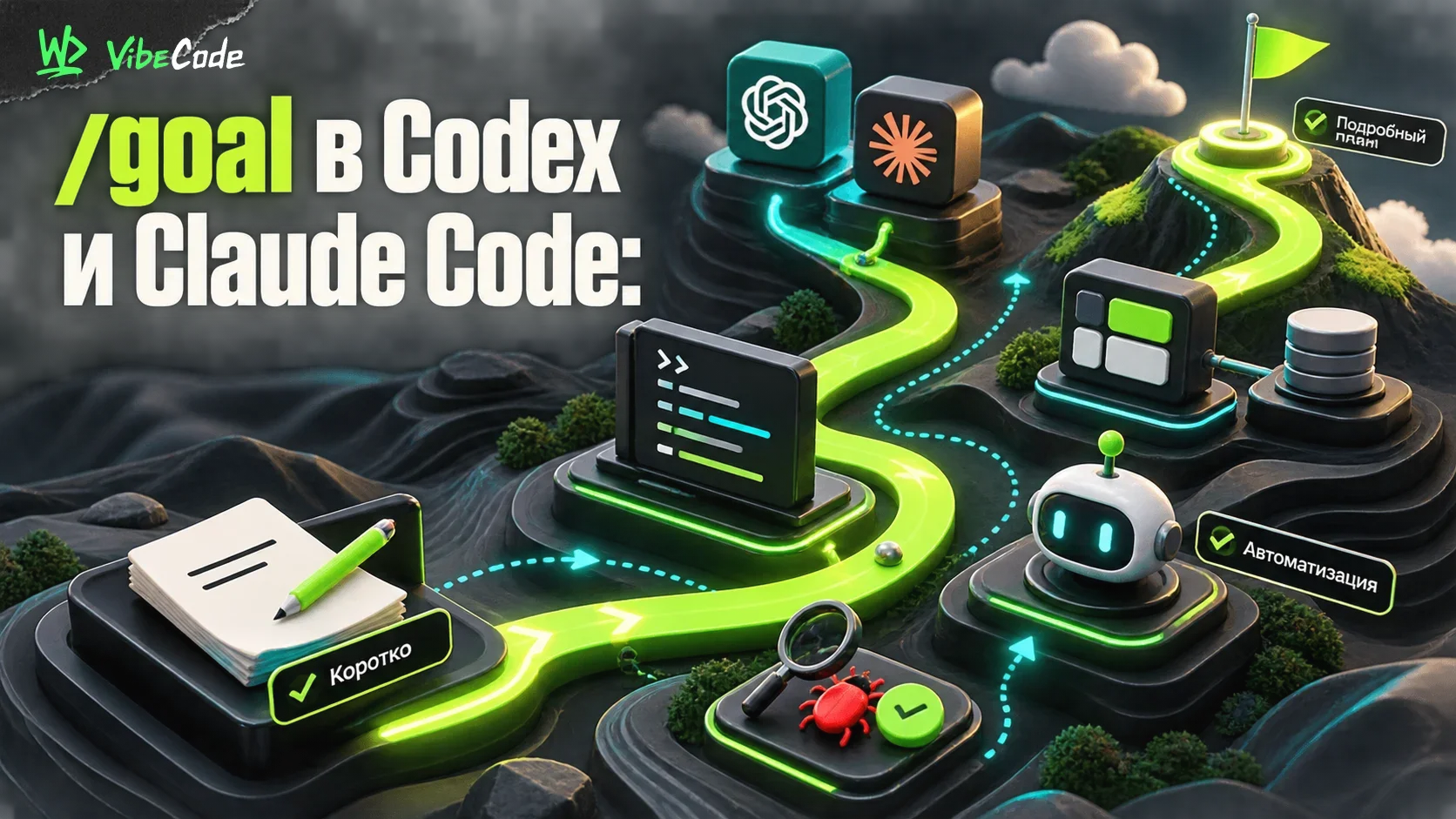 /goal in Codex and Claude Code: why the prompt should be short and the roadmap detailed cover